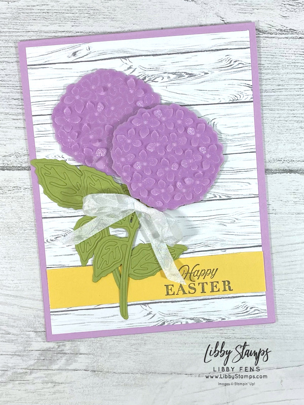libbystamps, Stampin' Up, Celebrating You, Hydrangea Dies, Heart & Home DSP, 2021-2023 In Color Shimmer Vellum, Whisper White 1/4" Crinkled Seam Binding, Crafty Collaborations, Easter