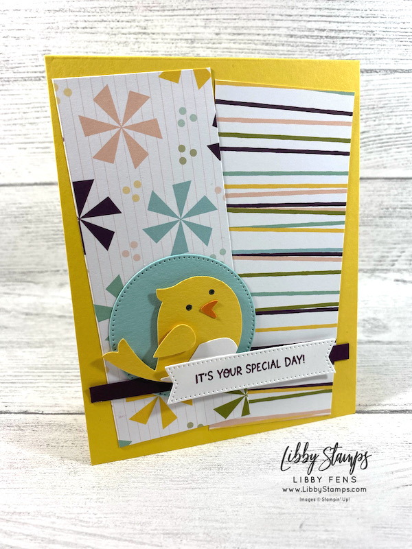libbystamps, Stampin' Up, Sweet Songbirds Bundle, Sweet Songbirds, Songbird Builder Punch, Design A Daydream DSP, CCM, Create with Connie and Mary Saturday Blog Hop