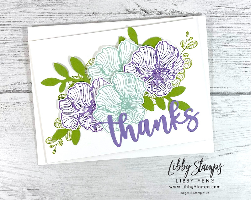 libbystamps, Stampin' Up, Uniquely Artistic, Amazing Thanks Dies, Bough Punch, CCMC, Create with Connie and Mary Challenges