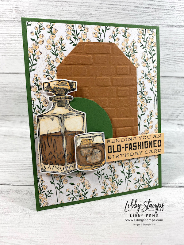 libbystamps, Stampin' Up, Whiskey Business, Brick & Mortar 3D EF, Heart & Home DSP, Stampin' Blends, TSOT, Try Stampin' on Tuesday, Masculine Card
