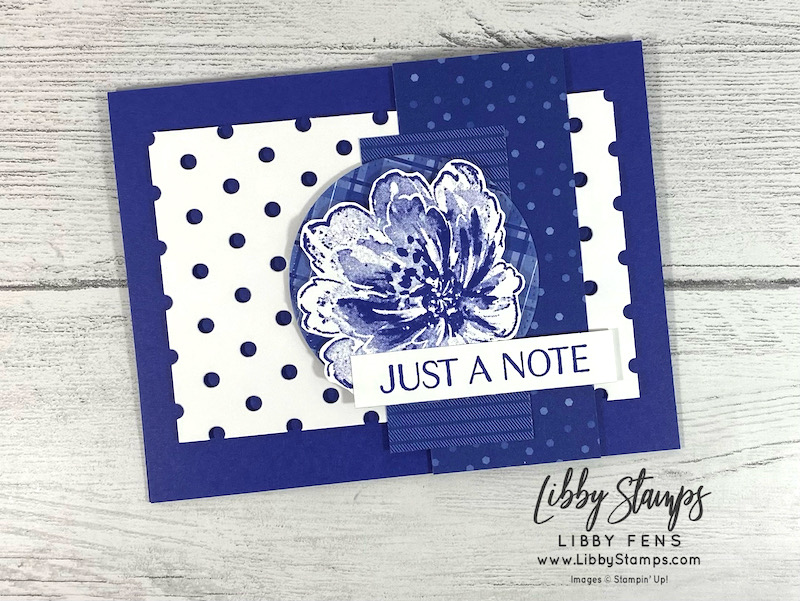 libbystamps, Stampin' Up, Flowing Flowers, Dots & Spots Dies, Stylish Shapes Dies, 2022-2024 In Color 6x6 DSP, CCMC, CCM. Create with Connie and Mary Challenges