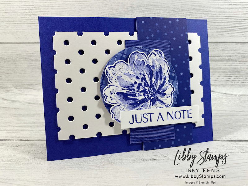 libbystamps, Stampin' Up, Flowing Flowers, Dots & Spots Dies, Stylish Shapes Dies, 2022-2024 In Color 6x6 DSP, CCMC, CCM. Create with Connie and Mary Challenges
