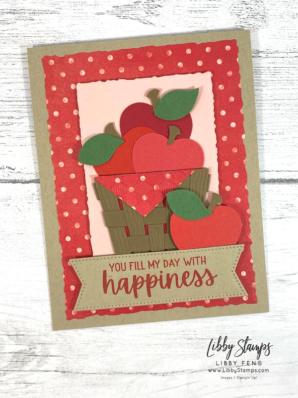 libbystamps, Stampin' Up, Cheerful Basket Bundle, Cheerful Basket, Full Basket Dies, Deckled Rectangles Dies, Stylish Shapes Dies, Cherry Builder Punch, Flowering Fields DSP, CCM, Create with Connie and Mary Saturday Blog Hop
