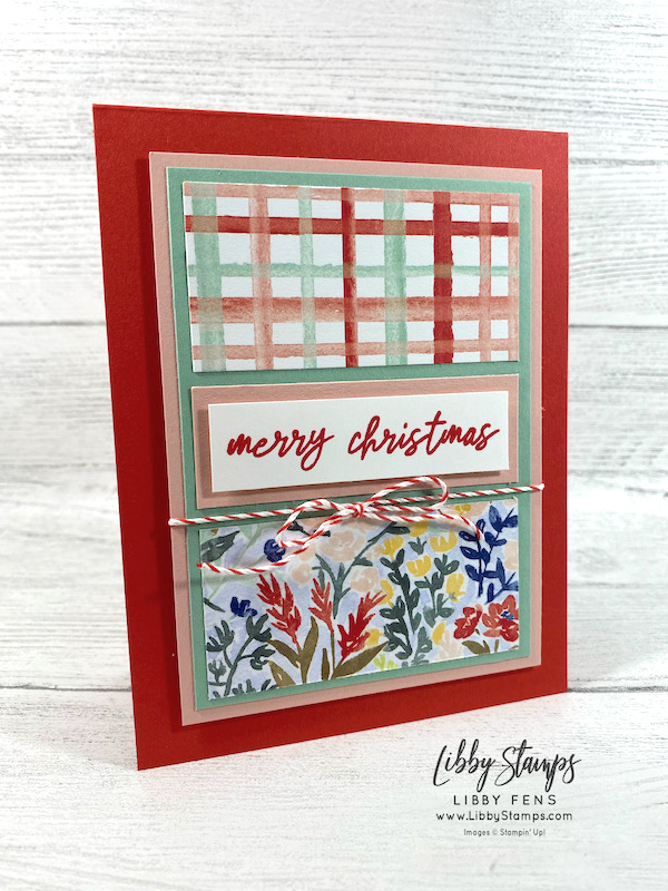 libbystamps, Stampin' Up, BFBH, Blogging Friends Blog Hop, Ringed With Nature, Rings of Love DSP, Sale-A-Bration, Christmas Card Set