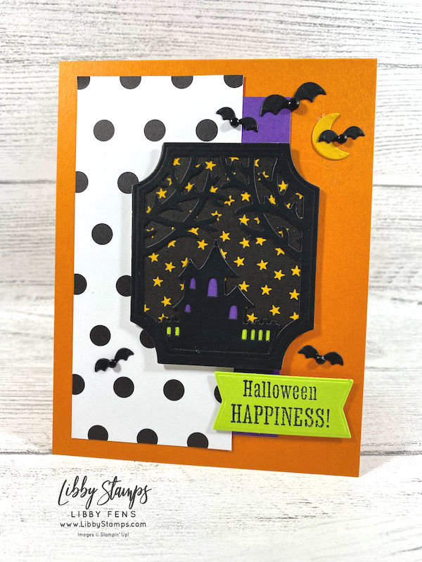 libbystamps, Stampin Up, Scary Cute Bundle, Scary Cute, Scary Silhouettes Dies, Black & White Designs DSP, Celebrate Everything DSP, Classic Matte Dots, CCM, Create with Connie and Mary Saturday Blog Hop
