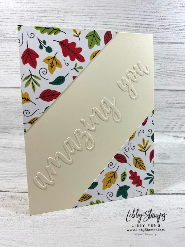 libbystamps, Stampin' Up, Amazing Thanks Dies, Celebrate Everything DSP, Fall, TSOT, Try Stampin' on Tuesday