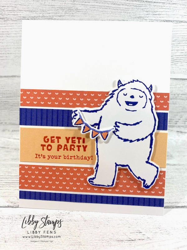 libbystamps, Stampin Up, Yeti To Party, Yeti To Party Bundle, Yeti Dies, 2022-2024 In Color 6x6 DSP, Tea Boutique DSP, CCMC, CCM. Create with Connie and Mary Challenges
