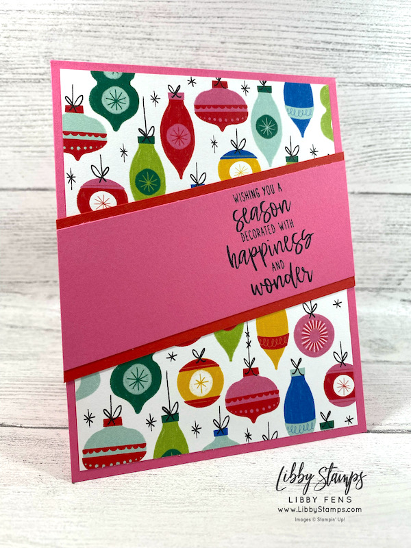 libbystamps, Stampin' Up, Decorated with Happiness, Celebrate Everything DSP, CCMC, Create with Connie and Mary Challenges
