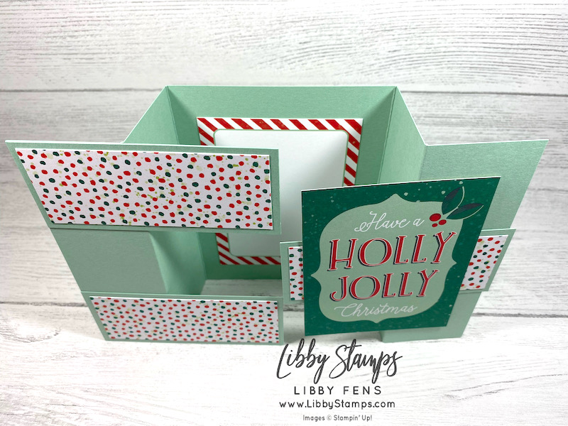 libbystamps, Stampin' Up, 12 Days of Christmas, Countdown, Santa Express Memories & More Card Pack, Fun Fold