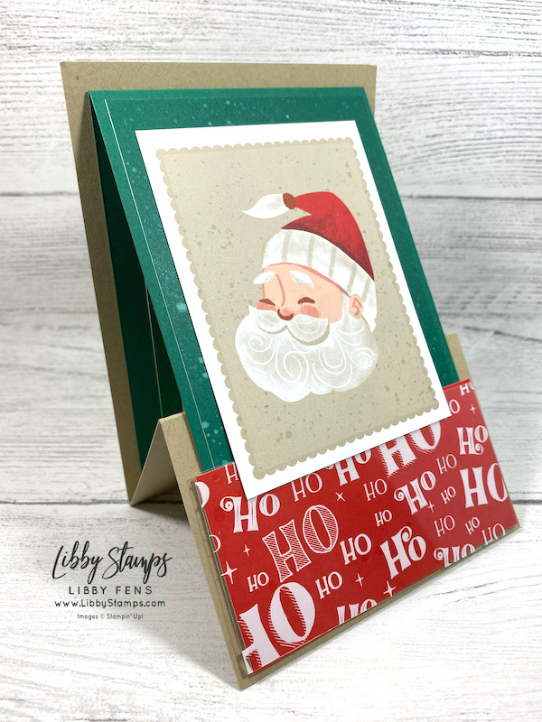 libbystamps, Stampin' Up, 12 Days of Christmas, Countdown, Santa Express Memories & More Card Pack, Santa card, Fun Fold
