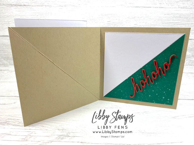 libbystamps, Stampin' Up, 12 Days of Christmas, Countdown, Santa Express Memories & More Card Pack, Twisted Easel Card, Fun Fold, santa card