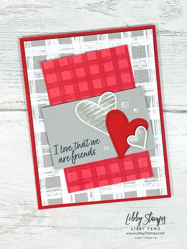libbystamps, Stampin' Up, Country Bouquet Bundle, Country Bouquet, Country Bouquet Punch, Gingham Cottage DSP, Friendship, We Create, We Create Blog Hop