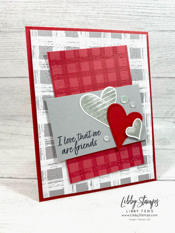 libbystamps, Stampin' Up, Country Bouquet Bundle, Country Bouquet, Country Bouquet Punch, Gingham Cottage DSP, Friendship, We Create, We Create Blog Hop