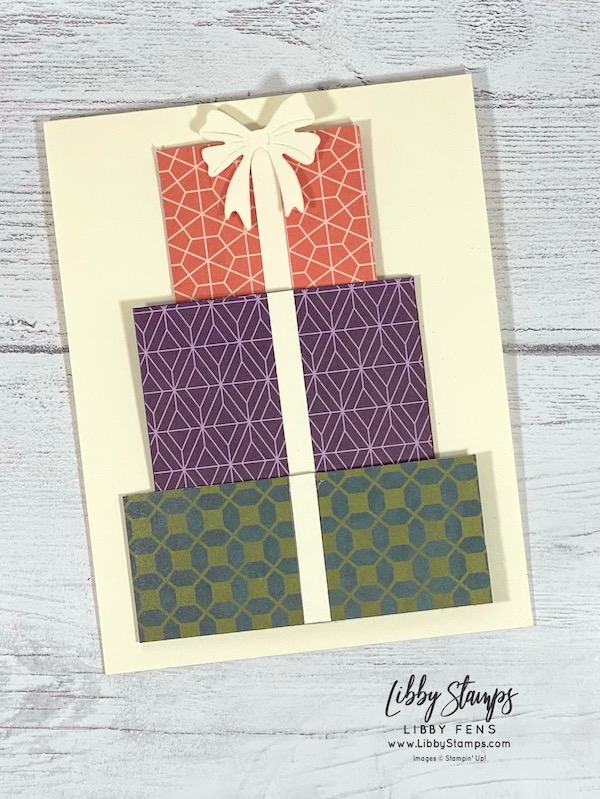 libbystamps, Stampin Up, Country Wreaths Dies, Favored Flowers DSP, Triple Flap Gift Stack, Fun Fold, CCMC, Create with Connie and Mary Challenges