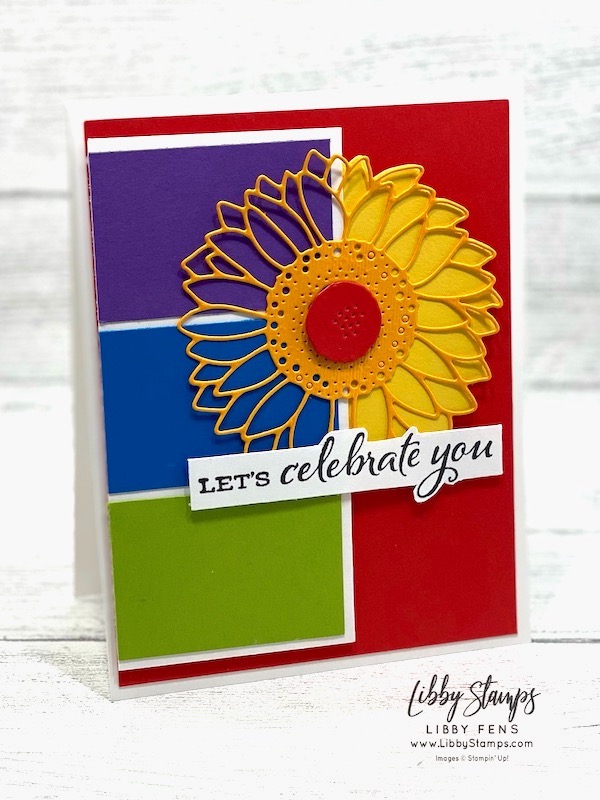 libbystamps, Stampin' Up, Celebrate Sunflowers, Sunflowers Dies, birthday, TSOT, Try Stampin' on Tuesday