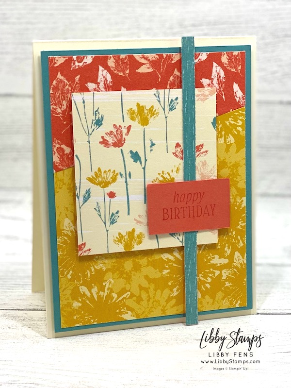 libbystamps, Stampin' Up, Inked & Tiled, Inked Botanicals, CCMC, Create with Connie and Mary Challenges, Birthday