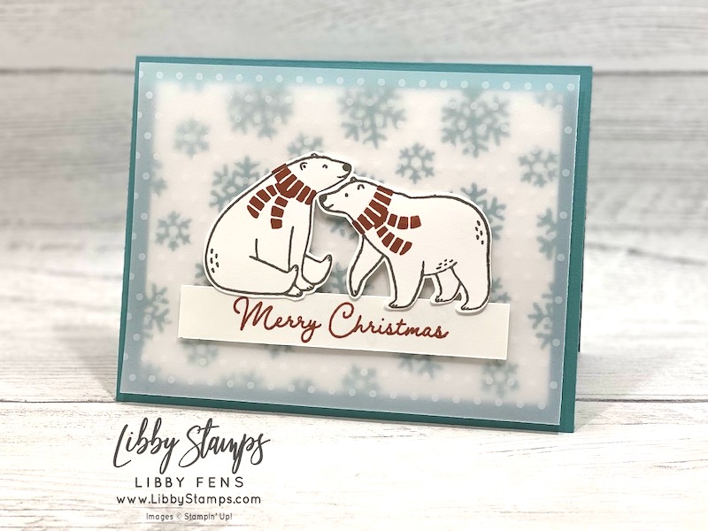libbystamps, Stampin Up, Beary Cute Bundle, Beary Cute, Beary Cute Punch, Vellum Basics, Christmas, CCMC, Create with Connie and Mary Challenges,