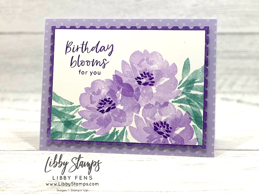 libbystamps, Stampin' Up, Textured Floral, Perennial Postage Dies, Perennial Lavender DSP, Vellum Basics, CCMC, Create with Connie and Mary Challenges