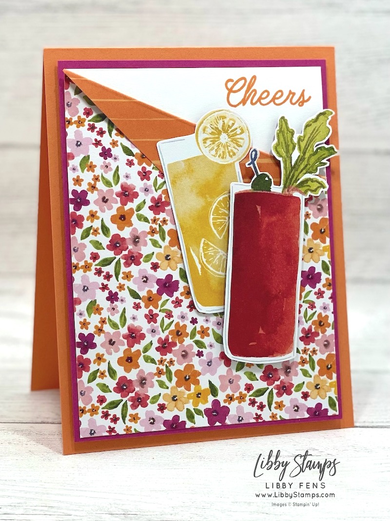 libbystamps, Stampin' Up, Cheers & Sips, Celebratory Sips DSP, Cheers, Create with Stamping' Friends