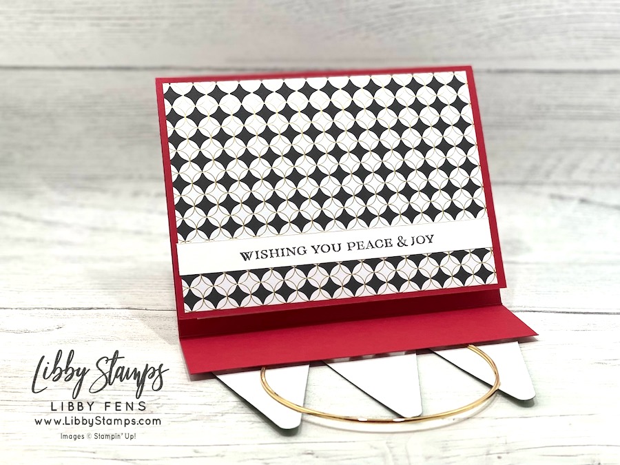 libbystamps, Stampin' Up, Ornamental Christmas, Ornamental Christmas Bundle, Ornamental Christmas Dies, Modern Christmas DSP, All Season Velvet, Large Gold Hoops, Christmas, Create with Stamping Friends