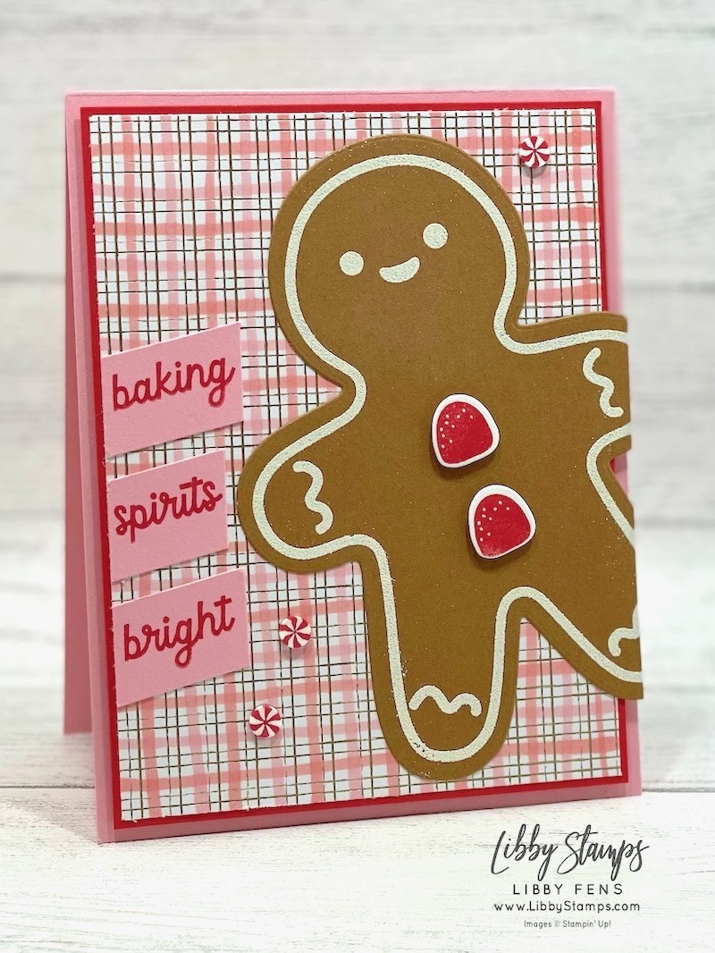 libbystamps, Stampin' Up, Gingerbread Man, Bundle, Gingerbread Man Dies, Regal Distressed Patterns DSP, Basic Wow! Embossing Powder, Embossing Additions Tool Kit, Heat Tool, Create with Stamping Friends