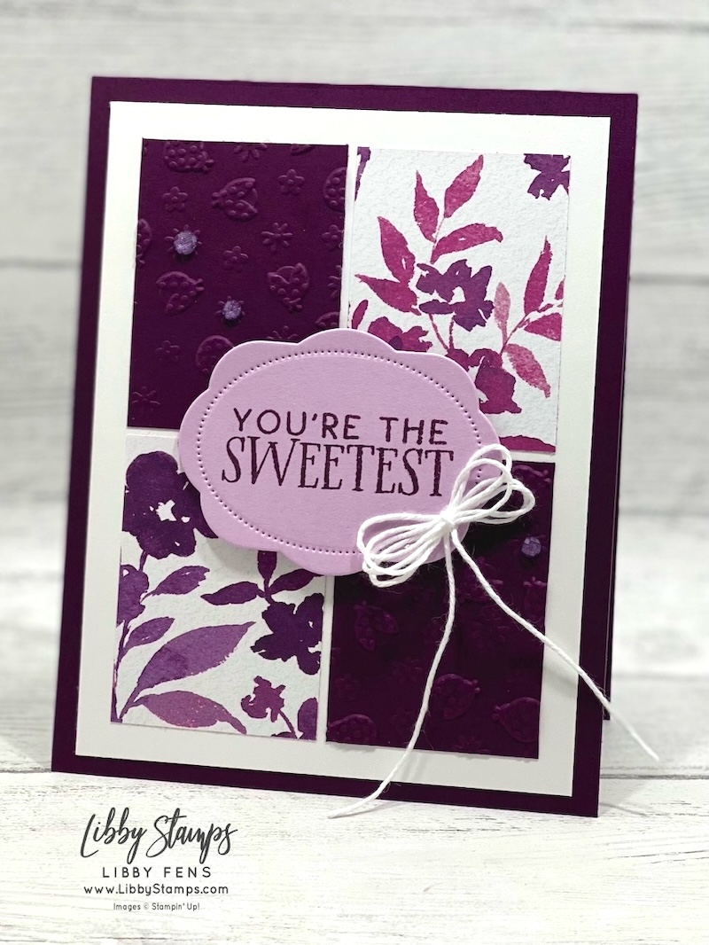 libbystamps, Stampin Up, Filled With Sweetness, Filled With Sweetness Bundle, Filled With Sweetness Dies, Ladybug Picnic EF, Garden Poetry DSP, Create with Stamping Friends