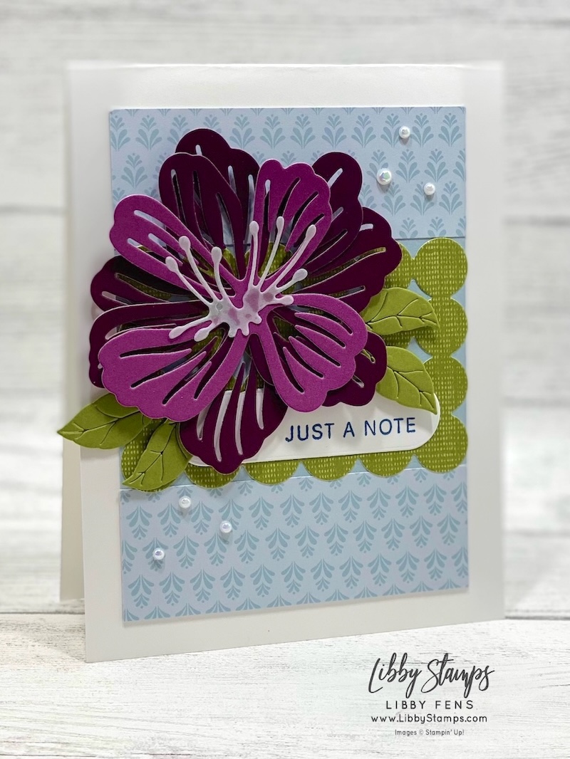 libbystamps, Stampin' Up, Lovely Arrangements, Lovely Arrangements Bundle, Lovely Arrangements Dies, Simply Beautiful Dies, Lovely Blossoms DSP, Kintsugi Inspirations DSP, Vellum, Create with Stamping Friends