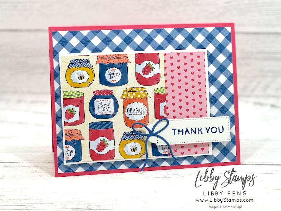 libbystamps, Stampin' Up, Filled With Sweetness Bundle, Filled With Sweetness, Filled With Sweetness Dies, Homemade Sweetness DSP, Thank You, Create with Stamping Friends