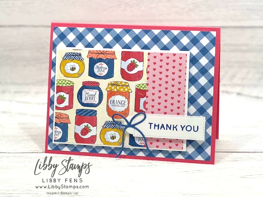 libbystamps, Stampin' Up, Filled With Sweetness Bundle, Filled With Sweetness, Filled With Sweetness Dies, Homemade Sweetness DSP, Thank You, Create with Stamping Friends
