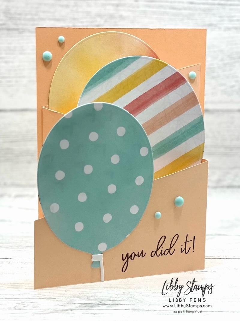 libbystamps, Stampin' Up, Balloon Festoon, Balloon Festoon Bundle, Balloon Festoon Dies, Celebrate, Zig Zag Fun Fold, Create with Stamping Friends