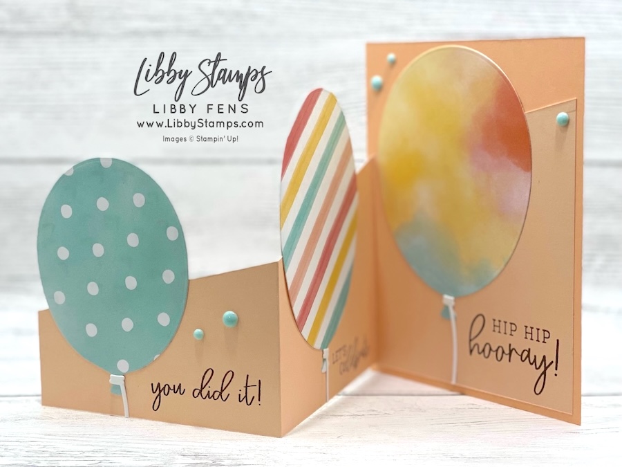 libbystamps, Stampin' Up, Balloon Festoon, Balloon Festoon Bundle, Balloon Festoon Dies, Celebrate, Zig Zag Fun Fold, Create with Stamping Friends