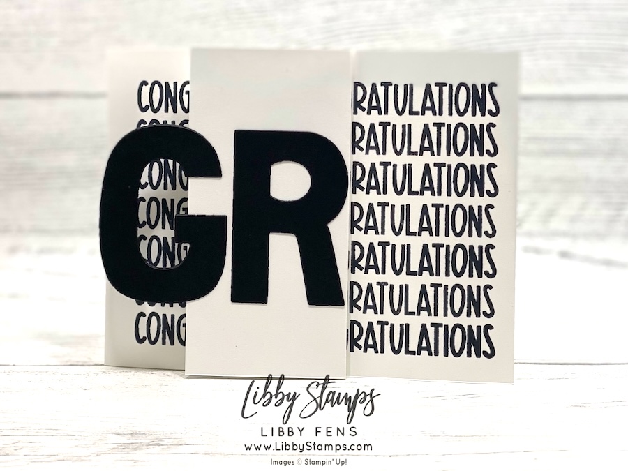 libbystamps, Stampin' Up, Reason To Celebrate, Party Alphabest Dies, Graduation Card, Create with Stamping Friends,