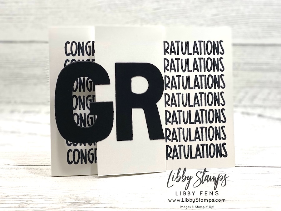 libbystamps, Stampin' Up, Reason To Celebrate, Party Alphabest Dies, Graduation Card, Create with Stamping Friends,