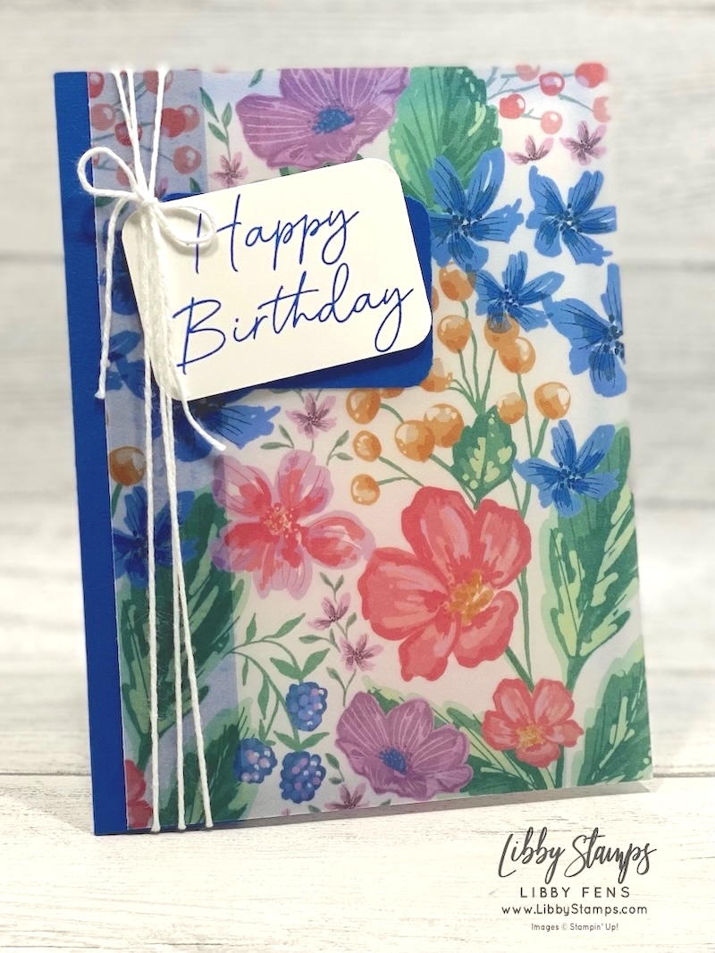 libbystamps, Stampin' Up, Scalloped Blooms, Rounded Rectangle Punch, Berry Botanical Vellum, POTM, Product of The Month, Stamping With Friends Blog Hop