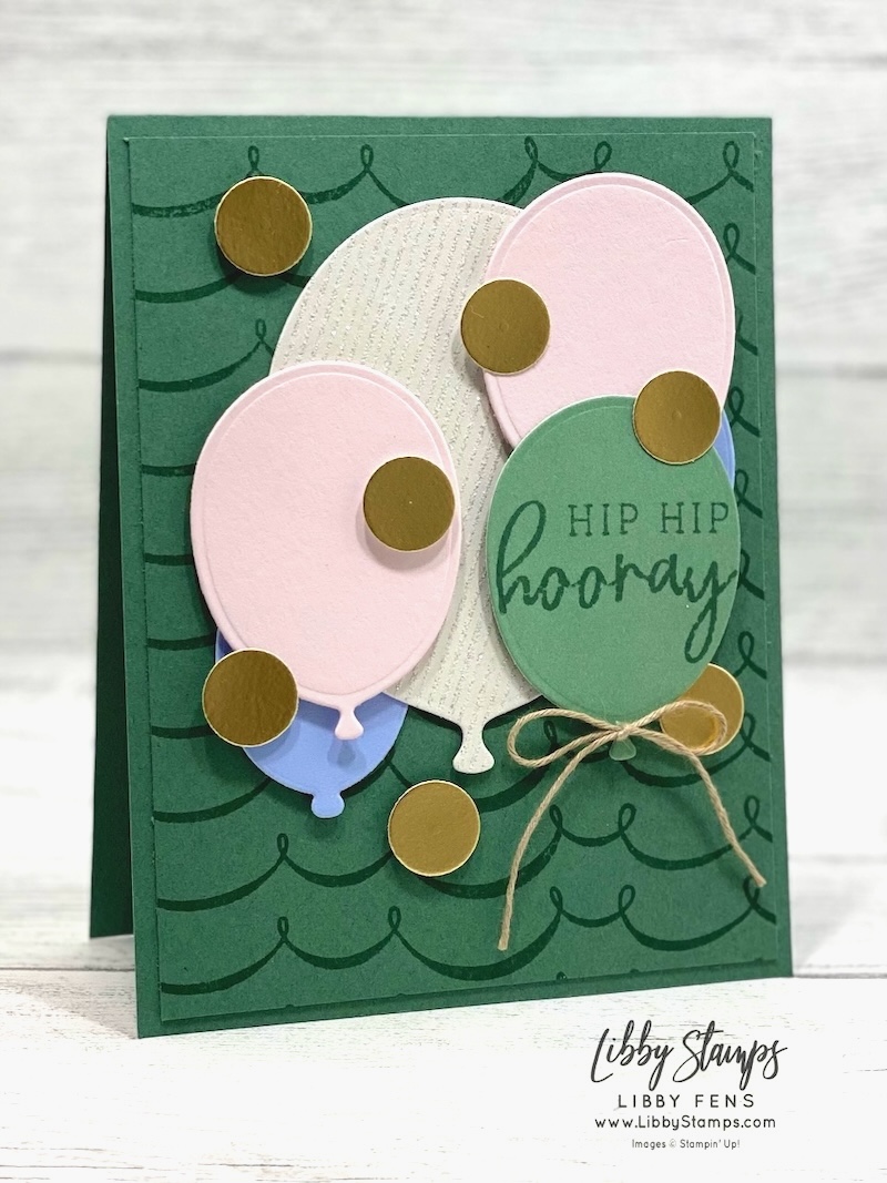 libbystamps, Stampin' Up!, Balloon Festoon Bundle, Balloon Festoon, Balloon Festoon Dies, Scallop Bloom Dies, Shimmering Stripes Specialty DSP, Gold Foil, Baker's Twine Essentials Pack, Create with Stamping Friends