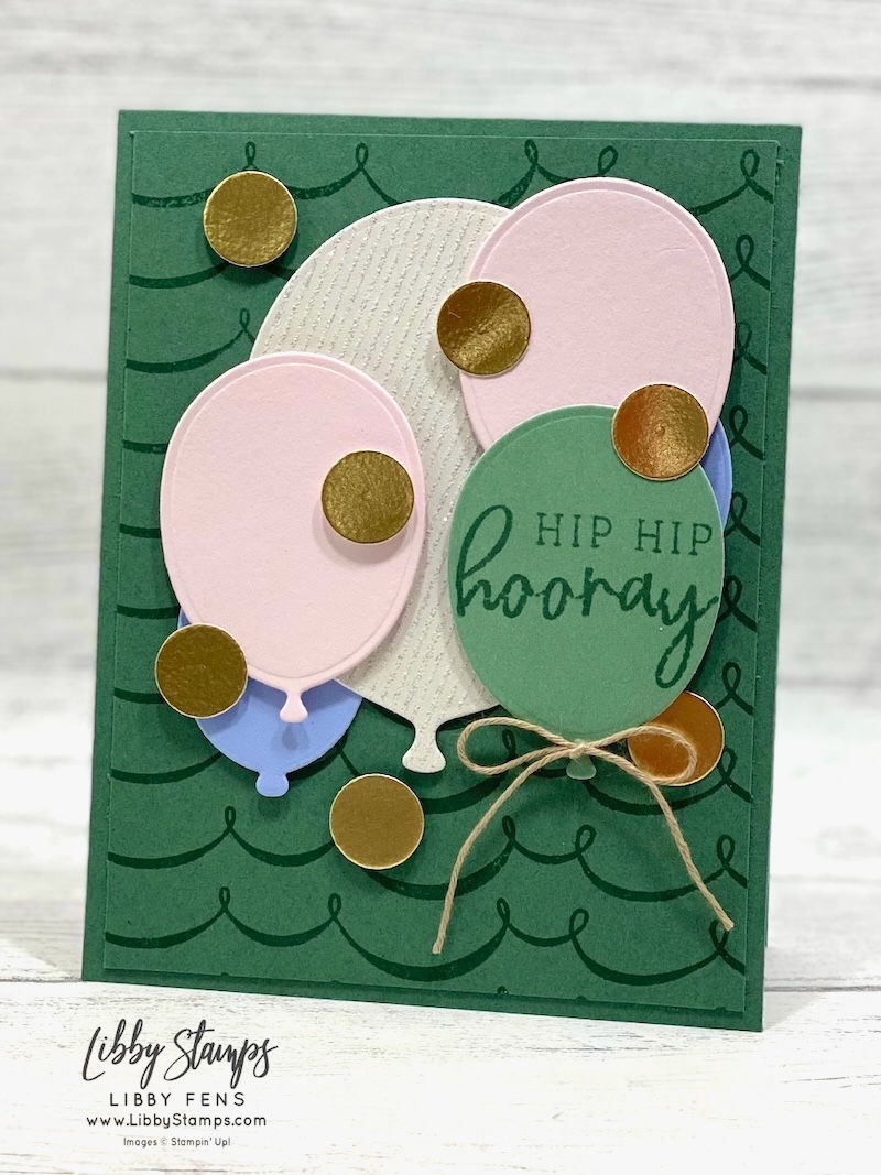 libbystamps, Stampin' Up!, Balloon Festoon Bundle, Balloon Festoon, Balloon Festoon Dies, Scallop Bloom Dies, Shimmering Stripes Specialty DSP, Gold Foil, Baker's Twine Essentials Pack, Create with Stamping Friends