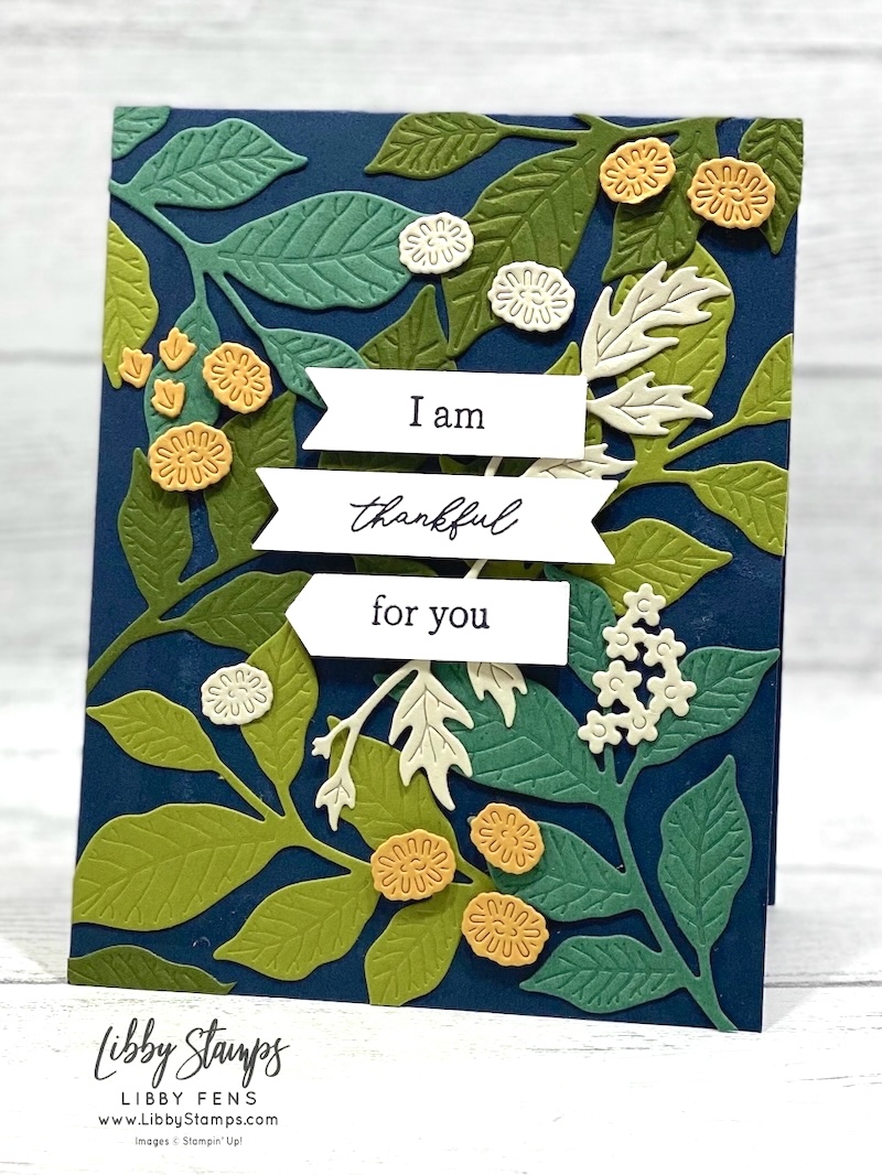 libbystamps, Stampin' Up!, Botanical Expressions, Pretty Poinsettia Dies, Help Me Grow Dies, Three Banner Punch, Create with Stamping Friends