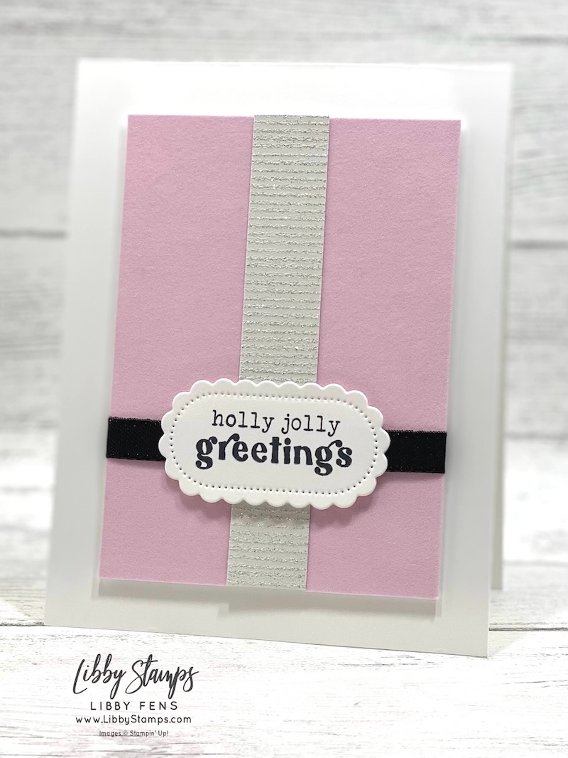 libbystamps, Stampin' Up!, Festive Cheer, Filled With Sweetness Dies, Velveteen Specialty Paper, Shimmering Stripes Specialty DSP, Santa Suit, Santa Card, Create with Stamping Friends