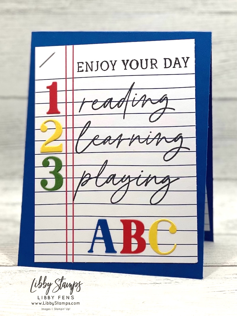 libbystamps, Stampin' Up!, Currently Loving, Balloon Festoon, Lux Alphabet & Numbers Hot Foil Dies, Homemade Sweetness DSP, back to school, Create with Stamping Friends