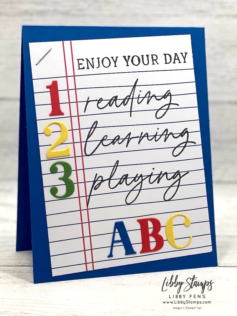 libbystamps, Stampin' Up!, Currently Loving, Balloon Festoon, Lux Alphabet & Numbers Hot Foil Dies, Homemade Sweetness DSP, back to school, Create with Stamping Friends